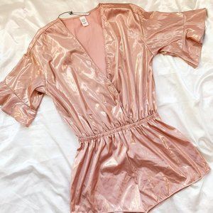 Victoria's Secret rose gold metallic romper
